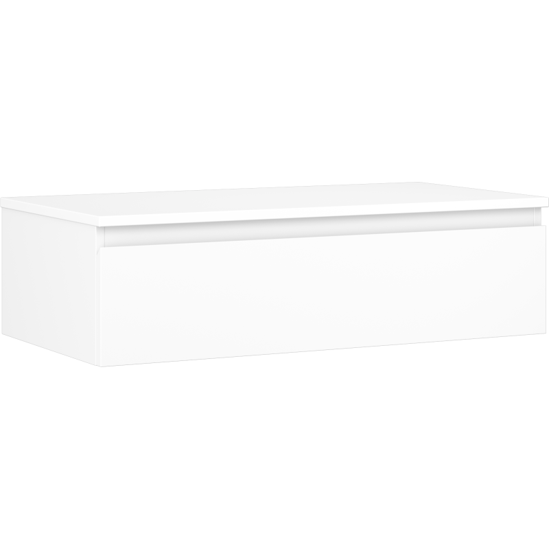 Mexen Orio Badezimmerschrank 90 cm mit Arbeitsplatte, 1 Schublade, weiß matt - 91A10-09023-1-BFC01