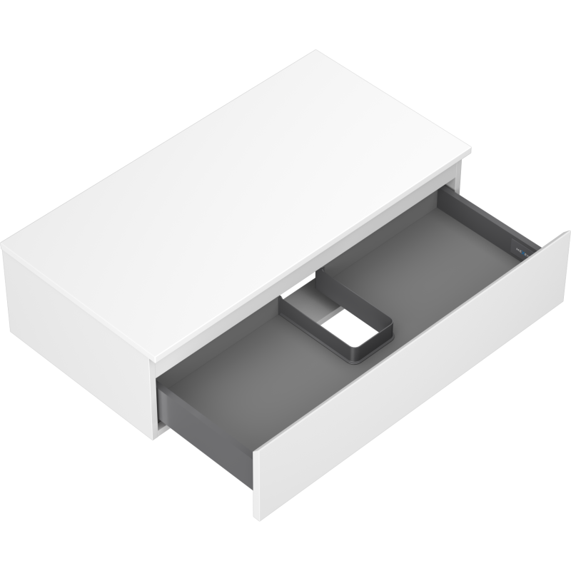 Mexen Orio Badezimmerschrank 90 cm mit Arbeitsplatte, 1 Schublade, weiß matt - 91A10-09023-1-BFC01