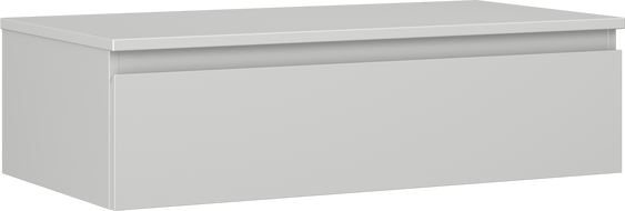 Mexen Orio Badezimmerschrank Unterschrank 90 cm mit Arbeitsplatte, 1 Schublade, graue Matte - 91A10-09023-1-BFC62
