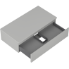 Mexen Orio Badezimmerschrank Unterschrank 90 cm mit Arbeitsplatte, 1 Schublade, graue Matte - 91A10-09023-1-BFC62