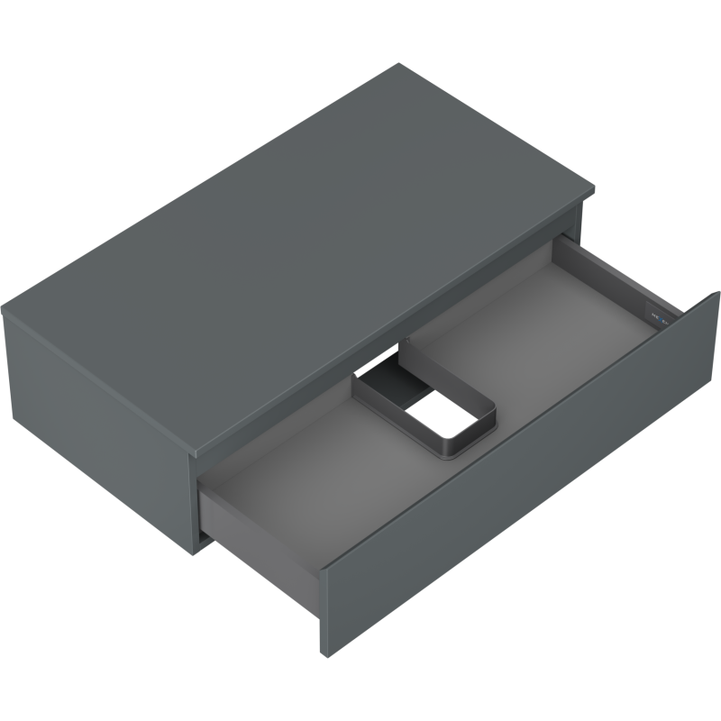 Mexen Orio Badschrank unter dem Waschbecken 90 cm mit Platte, 1 Schublade, Graphit matt - 91A10-09023-1-BFC66