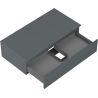 Mexen Orio Badschrank unter dem Waschbecken 90 cm mit Platte, 1 Schublade, Graphit matt - 91A10-09023-1-BFC66