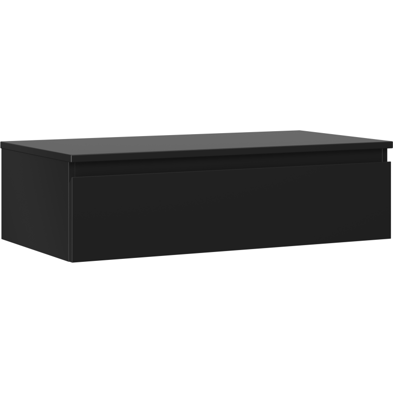 Mexen Orio Badezimmer-Unterschrank 90 cm mit Arbeitsplatte, 1 Schublade, schwarz matt - 91A10-09023-1-BFC71