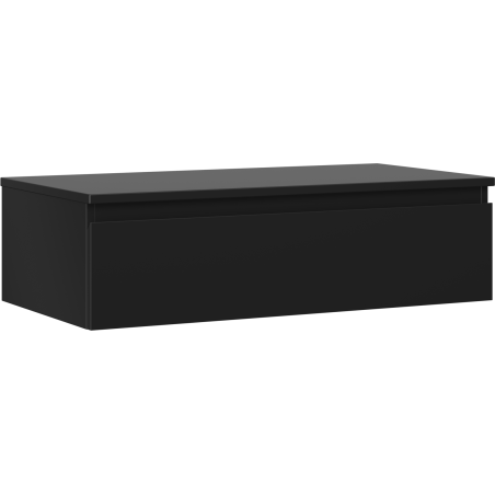 Mexen Orio Badezimmer-Unterschrank 90 cm mit Arbeitsplatte, 1 Schublade, schwarz matt - 91A10-09023-1-BFC71