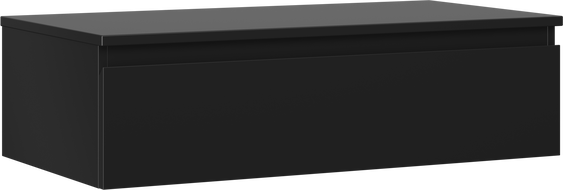 Mexen Orio Badezimmer-Unterschrank 90 cm mit Arbeitsplatte, 1 Schublade, schwarz matt - 91A10-09023-1-BFC71