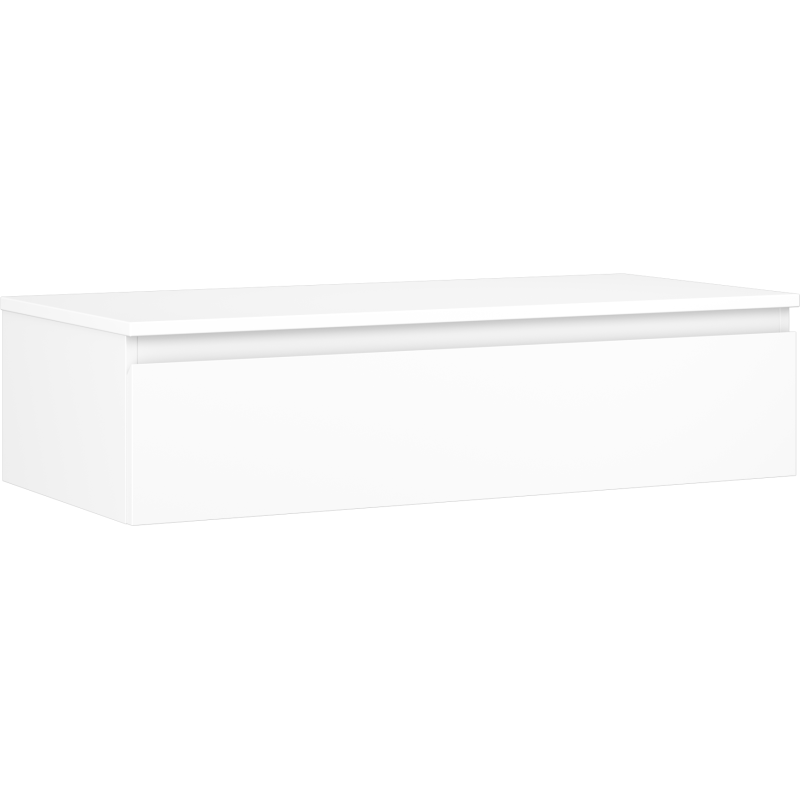 Mexen Orio Badezimmerschrank unter dem Waschbecken 100 cm mit Arbeitsplatte, 1 Schublade, weiß matt - 91A10-10023-1-BFC01