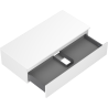 Mexen Orio Badezimmerschrank unter dem Waschbecken 100 cm mit Arbeitsplatte, 1 Schublade, weiß matt - 91A10-10023-1-BFC01