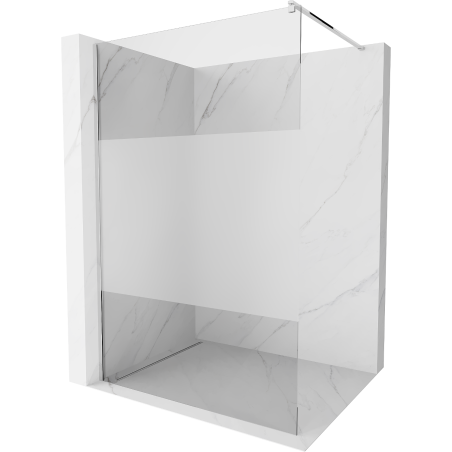 Mexen Kioto Duschwand Walk-in 80 x 200 cm, transparent/satiniert 8 mm, Chrom - 800-080-101-01-35