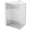 Mexen Kioto Duschwand Walk-in 80 x 200 cm, transparent/satiniert 8 mm, Chrom - 800-080-101-01-35