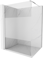 Mexen Kioto Duschwand Walk-in 80 x 200 cm, transparent/satiniert 8 mm, chrom - 800-080-101-01-35