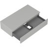Mexen Orio Badezimmerschrank 100 cm mit Ablage, 1 Schublade, grau matt - 91A10-10023-1-BFC62