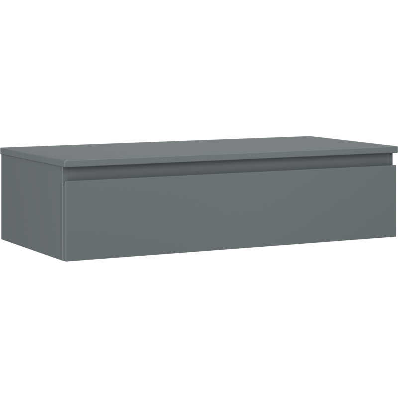 Mexen Orio Badezimmerunterschrank 100 cm mit Platte, 1 Schublade, mattes Graphit - 91A10-10023-1-BFC66