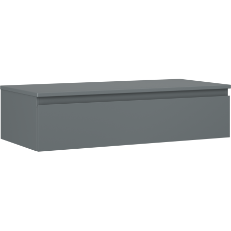 Mexen Orio Badezimmerunterschrank 100 cm mit Platte, 1 Schublade, mattes Graphit - 91A10-10023-1-BFC66