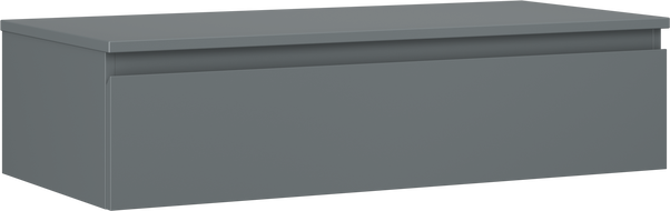 Mexen Orio Badezimmerunterschrank 100 cm mit Platte, 1 Schublade, mattes Graphit - 91A10-10023-1-BFC66