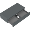 Mexen Orio Badezimmerunterschrank 100 cm mit Platte, 1 Schublade, mattes Graphit - 91A10-10023-1-BFC66