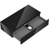 Mexen Orio Badezimmerschrank für Waschbecken 100 cm mit Arbeitsplatte, 1 Schublade, schwarz glänzend - 91A10-10023-1-BFC70