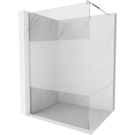 Mexen Kioto Duschwand Walk-in 100 x 200 cm, transparent/matt 8 mm, Chrom - 800-100-101-01-35