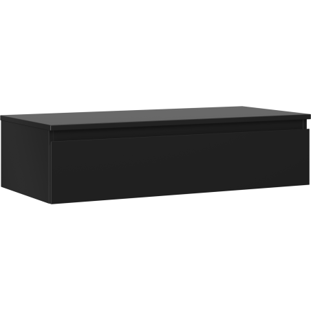 Mexen Orio Badezimmerschrank 100 cm mit Arbeitsplatte, 1 Schublade, schwarz matt - 91A10-10023-1-BFC71
