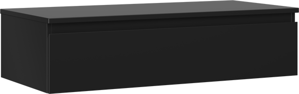 Mexen Orio Badezimmerschrank 100 cm mit Arbeitsplatte, 1 Schublade, schwarz matt - 91A10-10023-1-BFC71