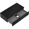 Mexen Orio Badezimmerschrank 100 cm mit Arbeitsplatte, 1 Schublade, schwarz matt - 91A10-10023-1-BFC71