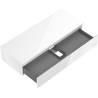 Mexen Orio Badezimmerunterschrank 120 cm mit Arbeitsplatte, 1 Schublade, Weiß Hochglanz - 91A10-12023-1-BFC00