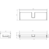 Mexen Orio Badezimmerunterschrank 120 cm mit Arbeitsplatte, 1 Schublade, weiß matt - 91A10-12023-1-BFC01
