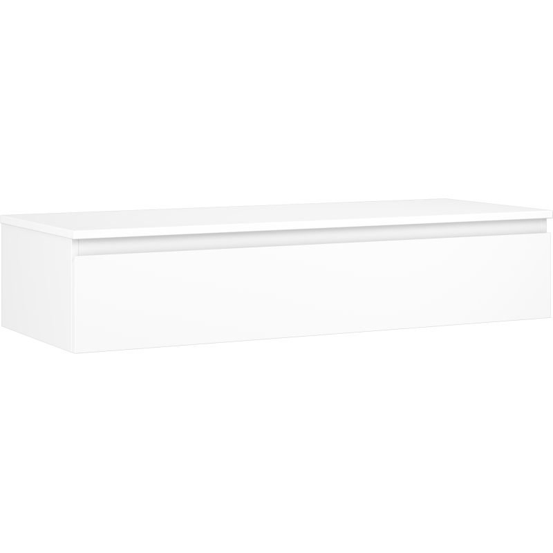 Mexen Orio Badezimmerunterschrank 120 cm mit Arbeitsplatte, 1 Schublade, weiß matt - 91A10-12023-1-BFC01