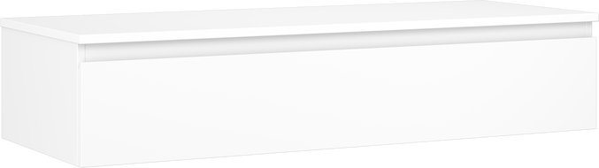 Mexen Orio Badezimmerunterschrank 120 cm mit Arbeitsplatte, 1 Schublade, weiß matt - 91A10-12023-1-BFC01