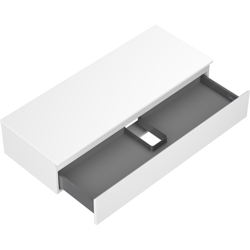 Mexen Orio Badezimmerunterschrank 120 cm mit Arbeitsplatte, 1 Schublade, weiß matt - 91A10-12023-1-BFC01