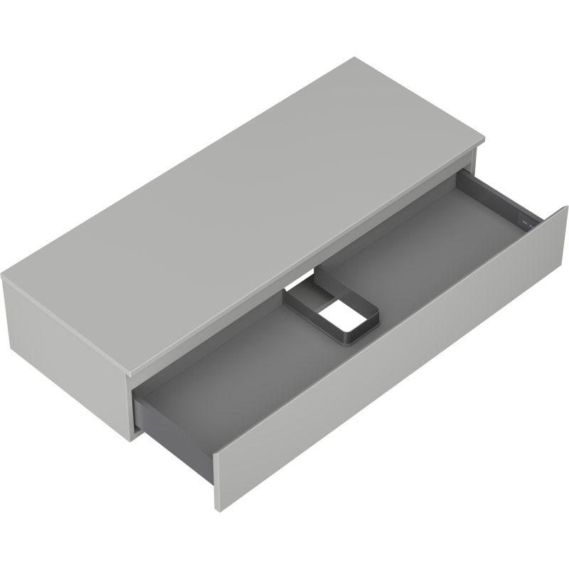 Mexen Orio Badezimmerschrank 120 cm mit Arbeitsplatte, 1 Schublade, grau matt - 91A10-12023-1-BFC62