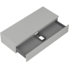Mexen Orio Badezimmerschrank 120 cm mit Arbeitsplatte, 1 Schublade, grau matt - 91A10-12023-1-BFC62
