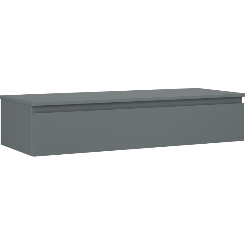Mexen Orio Badezimmerunterschrank 120 cm mit Arbeitsplatte, 1 Schublade, Graphit matt - 91A10-12023-1-BFC66