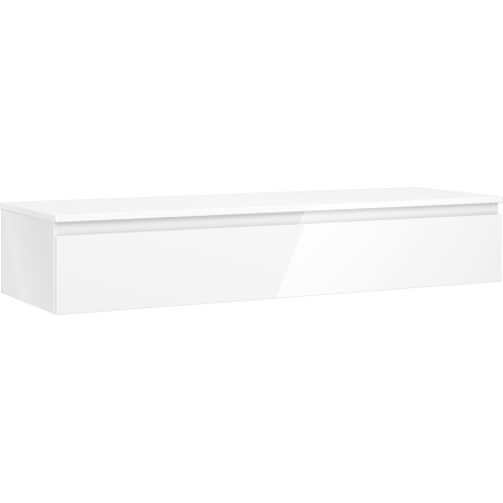 Mexen Orio Badezimmerschrank unter dem Waschbecken 140 cm mit Arbeitsplatte, 1 Schublade, weiß glänzend - 91A10-14023-1-BFC00
