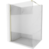 Mexen Kioto Duschabtrennung Walk-in 100 x 200 cm, transparent/satiniert 8 mm, gold - 800-100-101-50-35