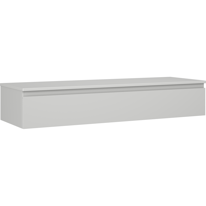 Mexen Orio Badezimmerschrank 140 cm mit Arbeitsplatte, 1 Schublade, Grau Matt - 91A10-14023-1-BFC62