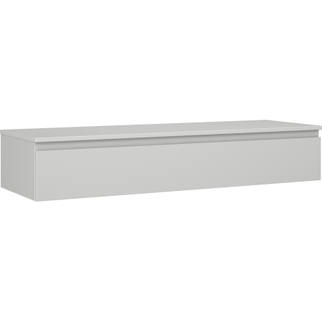 Mexen Orio Badezimmerschrank 140 cm mit Arbeitsplatte, 1 Schublade, Grau Matt - 91A10-14023-1-BFC62