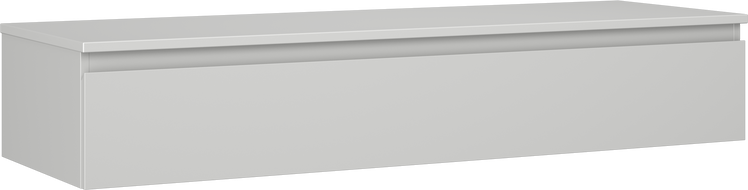Mexen Orio Badezimmerschrank 140 cm mit Arbeitsplatte, 1 Schublade, Grau Matt - 91A10-14023-1-BFC62