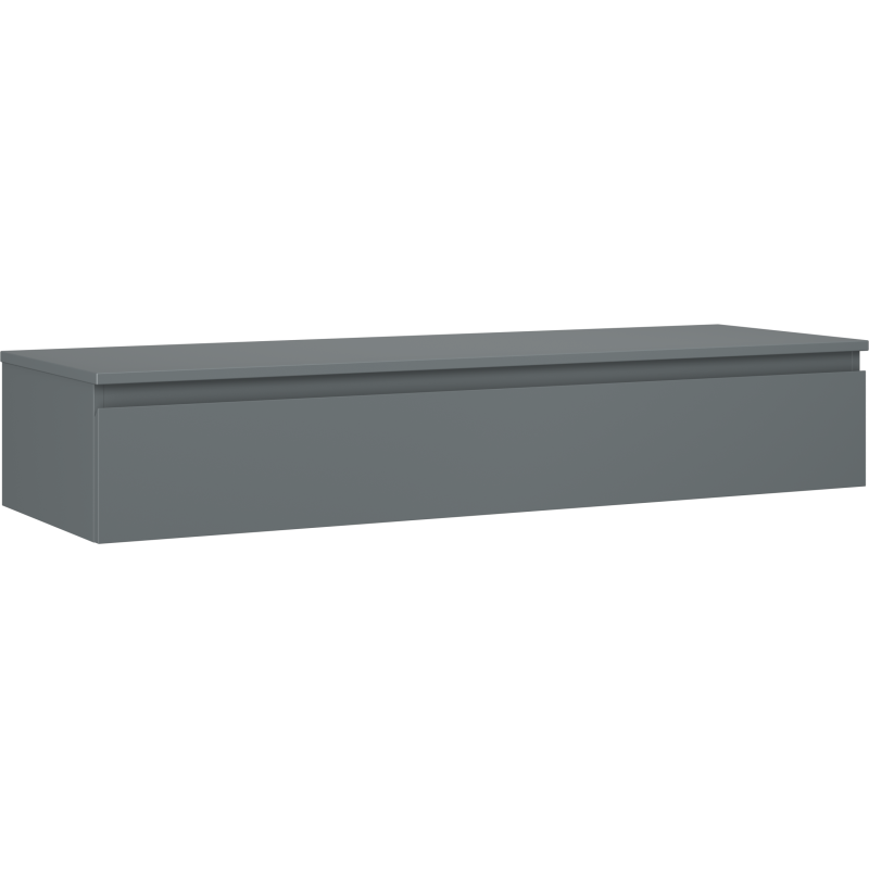 Mexen Orio Badezimmerschrank für Waschtisch 140 cm mit Arbeitsplatte, 1 Schublade, Graphit matt - 91A10-14023-1-BFC66