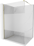 Mexen Kioto Duschabtrennung Walk-In 120 x 200 cm, transparent/frost 8 mm, gold - 800-120-101-50-35