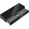 Mexen Orio Badezimmerschrank unter Waschbecken 140 cm mit Arbeitsplatte, 1 Schublade, schwarz glänzend - 91A10-14023-1-BFC70