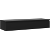 Mexen Orio Badezimmerschrank 140 cm mit Arbeitsplatte, 1 Schublade, Schwarz Matt - 91A10-14023-1-BFC71
