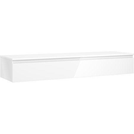 Mexen Orio Badezimmerschrank unter Waschbecken 160 cm mit Platte, 1 Schublade, weiß hochglanz - 91A10-16023-1-BFC00