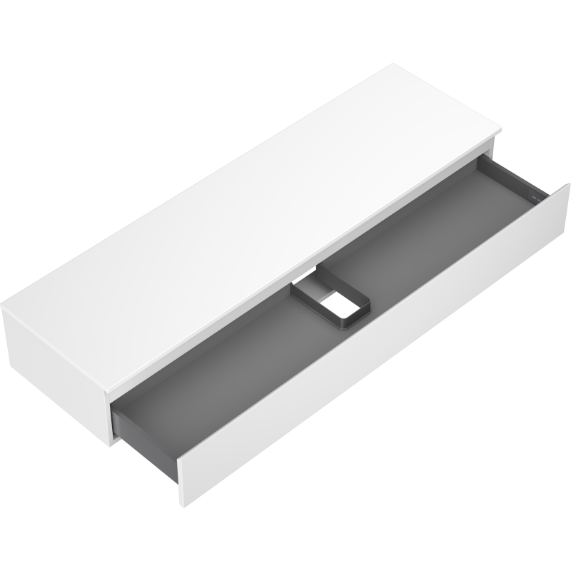 Mexen Orio Badezimmerschrank 160 cm mit Waschtischplatte, 1 Schublade, weiß matt - 91A10-16023-1-BFC01