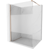 Mexen Kioto Duschwand Walk-in 90 x 200 cm, transparent/Eisglas 8 mm, Roségold - 800-090-101-60-35