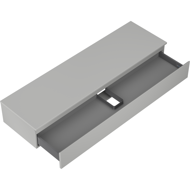 Mexen Orio Badezimmerschrank für Waschbecken 160 cm mit Arbeitsplatte, 1 Schublade, grau matt - 91A10-16023-1-BFC62