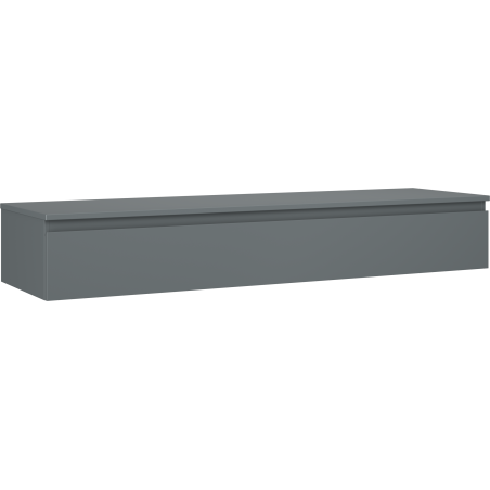 Mexen Orio Badezimmerschrank 160 cm mit Arbeitsplatte, 1 Schublade, mattschwarz - 91A10-16023-1-BFC66