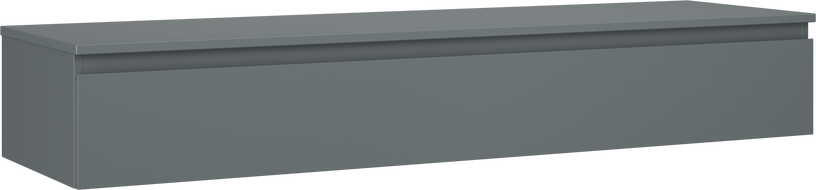 Mexen Orio Badezimmerschrank 160 cm mit Arbeitsplatte, 1 Schublade, mattschwarz - 91A10-16023-1-BFC66