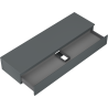Mexen Orio Badezimmerschrank 160 cm mit Arbeitsplatte, 1 Schublade, mattschwarz - 91A10-16023-1-BFC66