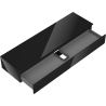 Mexen Orio Badezimmerschrank 160 cm mit Arbeitsplatte, 1 Schublade, schwarz glänzend - 91A10-16023-1-BFC70