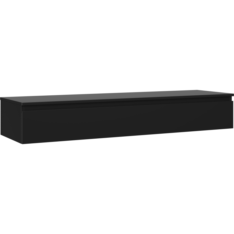Mexen Orio Badschrank 160 cm mit Arbeitsplatte, 1 Schublade, schwarz matt - 91A10-16023-1-BFC71